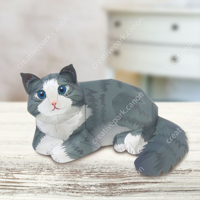 Норвежская лесная кошка paper model