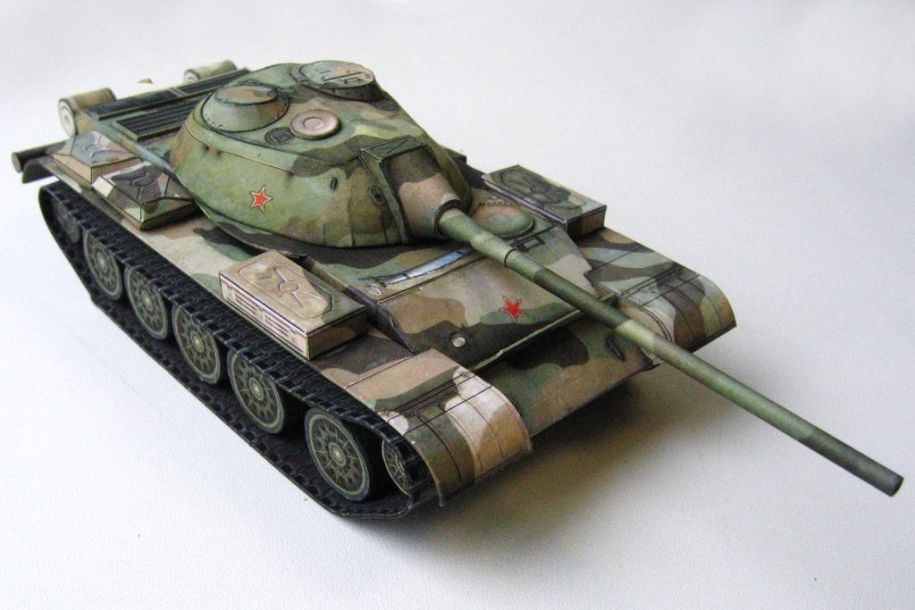 Танк Т-54 paper model