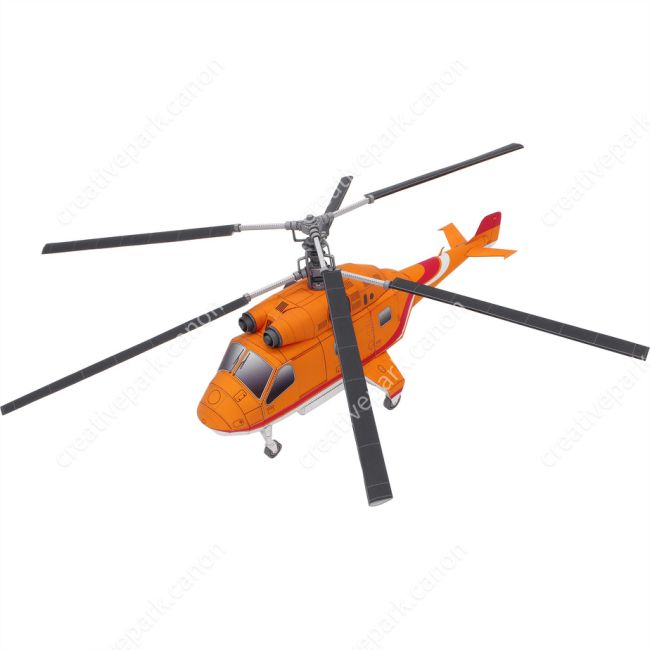 Вертолёт Twin-rotor paper model