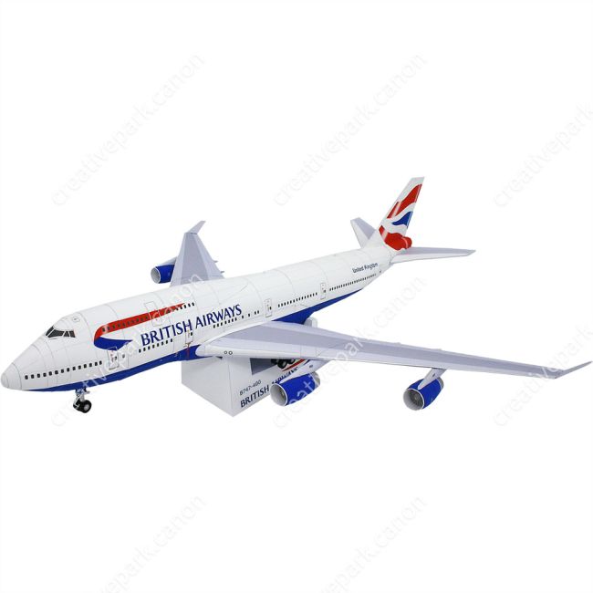 Самолёт British Airways Boeing747-400 paper model