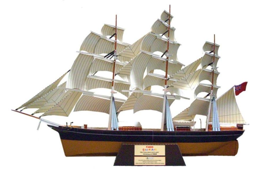 Клиппер Катти Сарк paper model