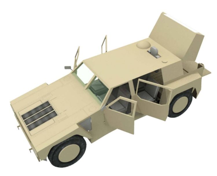 Автомобиль разведки Shadow RST-V paper model