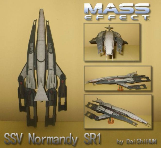 Экспериментальный фрегат-разведчик Нормандия SR-1 (Mass Effect) paper model