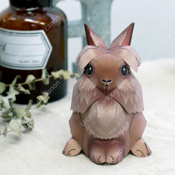 Львиноголовый кролик paper model