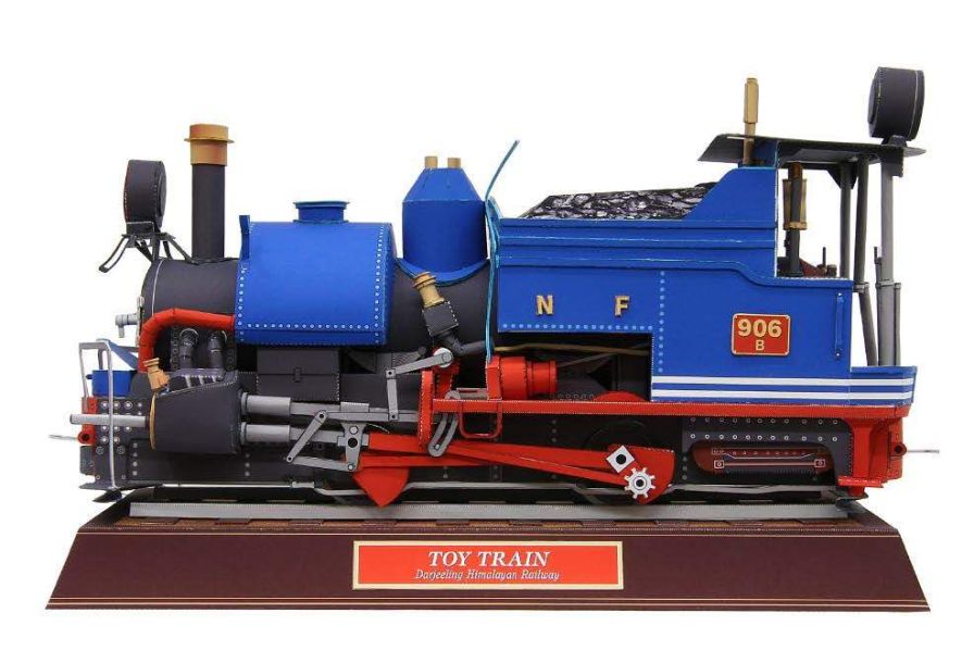 Локомотив игрушечной железной дороги / Toy Train paper model