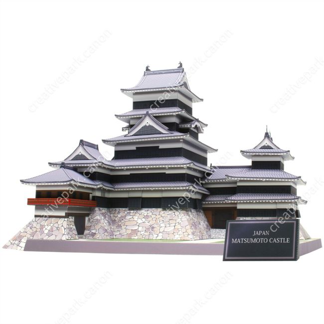 Замок Мацумото, Япония paper model