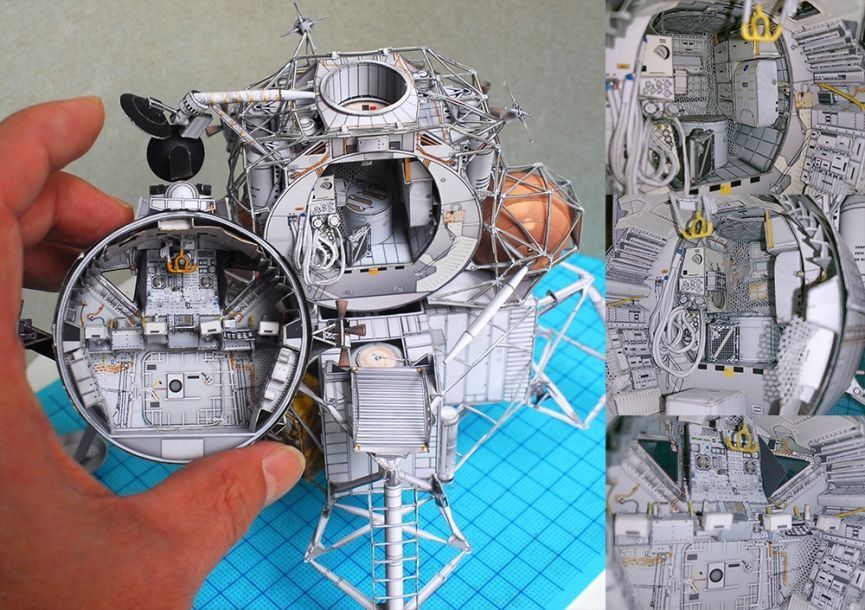 Лунный модуль LM-7 Аквариус (Аполлон-13) paper model
