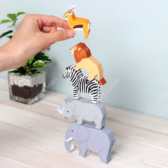 Животные-конструкторы (сафари) paper model
