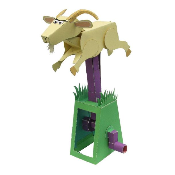 Движущаяся модель Прыгающий козел paper model