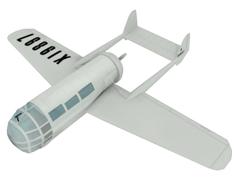 Самолет Abrams Р-1 Explorer paper model