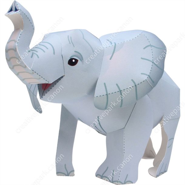 Слон paper model