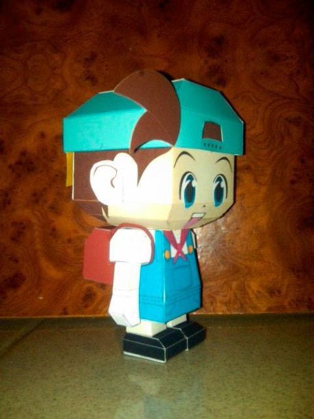 Главный герой Harvest Moon: Back to Nature paper model