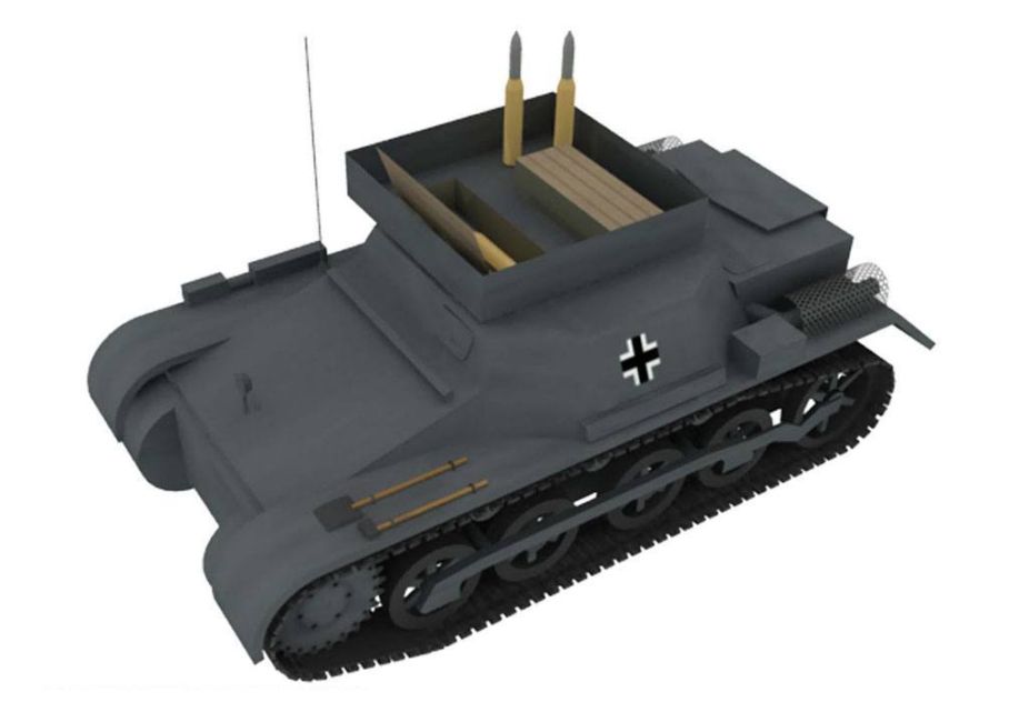Транспортер боеприпасов T-1A paper model