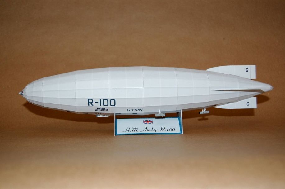 Дирижабль R100 paper model
