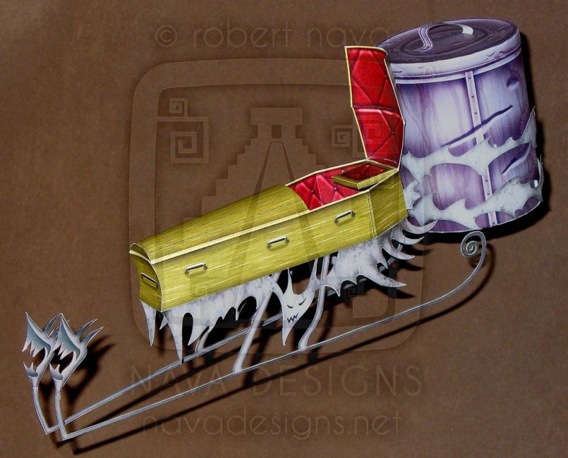 Сани Джека Скеллингтона (Кошмар перед Рождеством) paper model