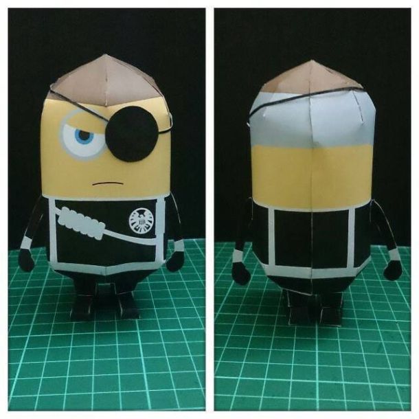Миньон Ник Фьюри (Гадкий Я) paper model