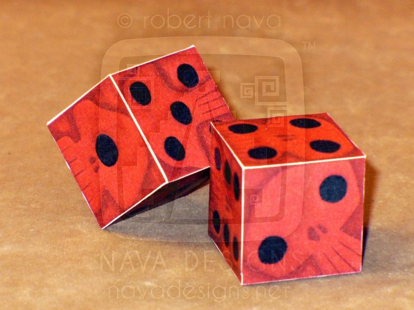 Игральные кости (Кошмар перед Рождеством) paper model