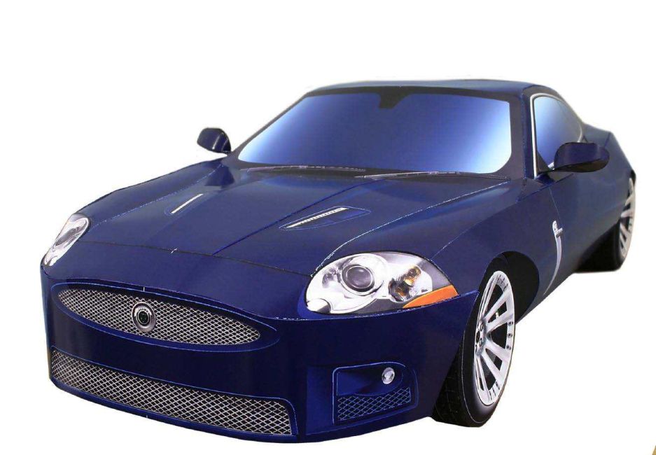 Автомобиль Jaguar XKR paper model
