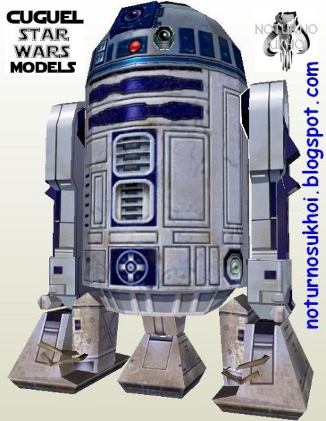 Дроид R2-D2 [светый, 1:1] (Звездные войны) paper model