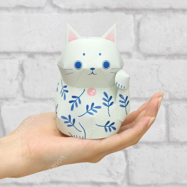 Котёнок-манэки-нэко paper model