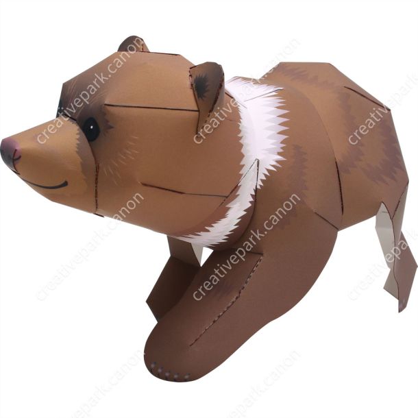 Гризли paper model