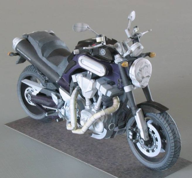Мотоцикл Yamaha MT01 [серия, часть 1/5] paper model