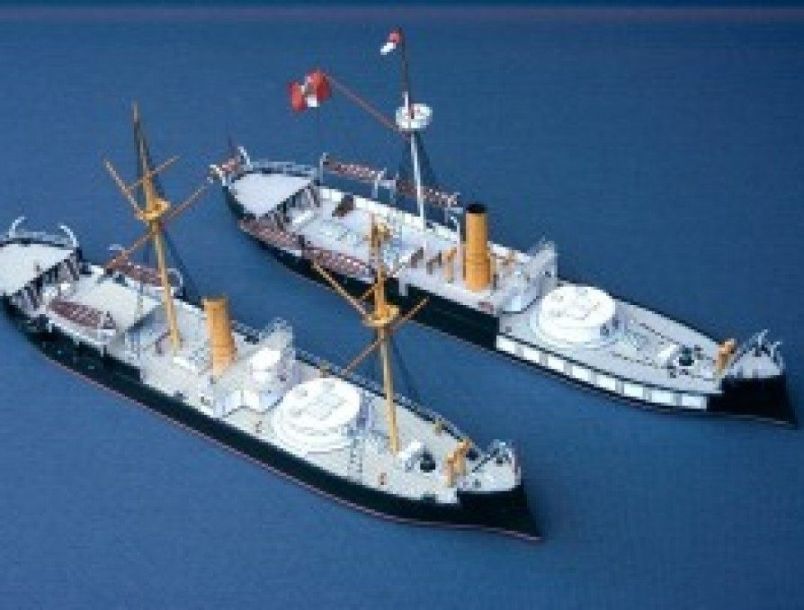 Броненосец Huascar paper model