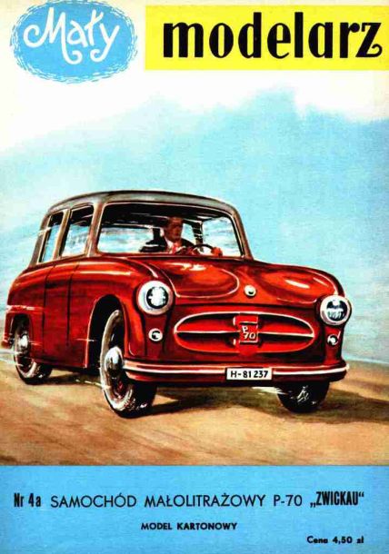 Maly Modelarz - 4/1958 - Автомобиль P70 Zwickau magazine