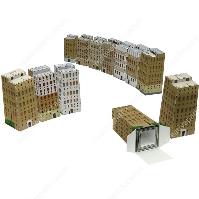 Миниатюрный город Шибам, Йемен paper model