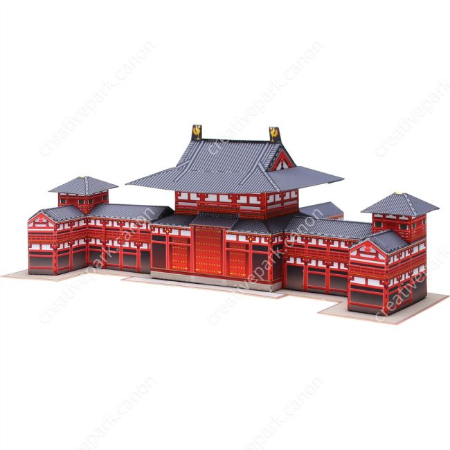 Зал Бёдоин Феникс, Япония, мини-версия paper model