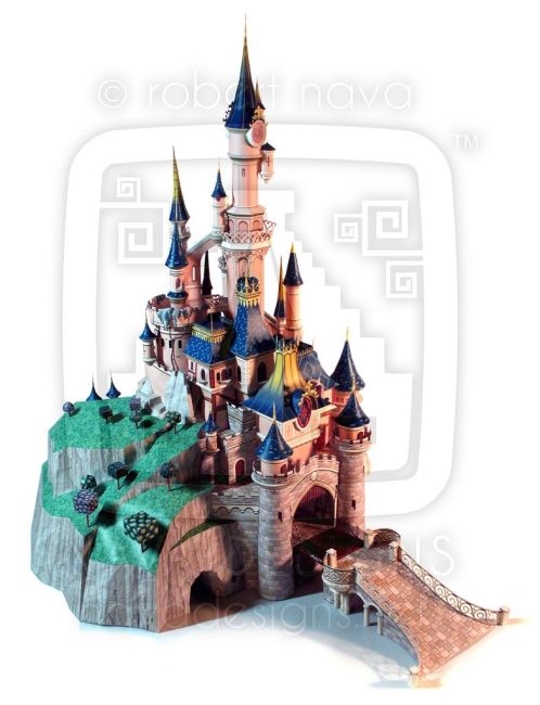 Замок Спящей красавицы (Диснейленд Париж) paper model