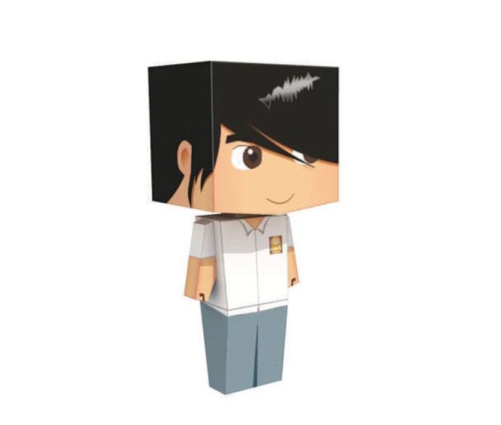 Старшеклассник paper model