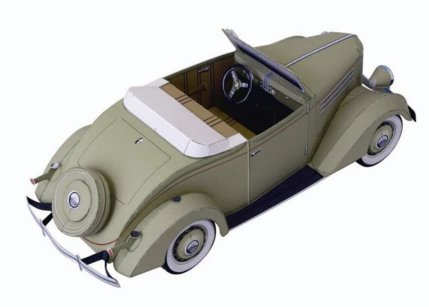Автомобиль Ford Convertible Cabriolet paper model