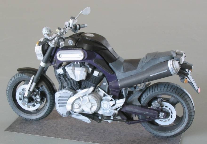 Мотоцикл Yamaha MT01 [серия, часть 1/5] paper model