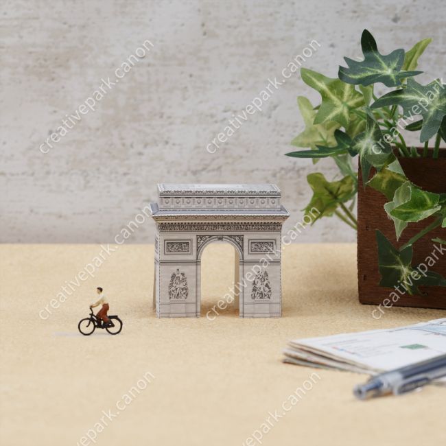 Триумфальная арка, Франция, мини-версия paper model