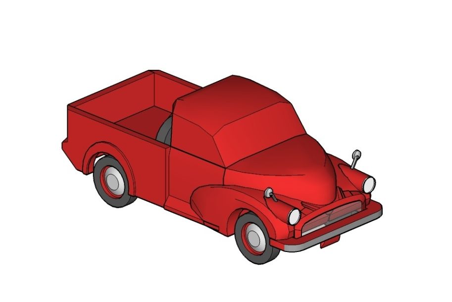 Автомобиль Morris Minor paper model