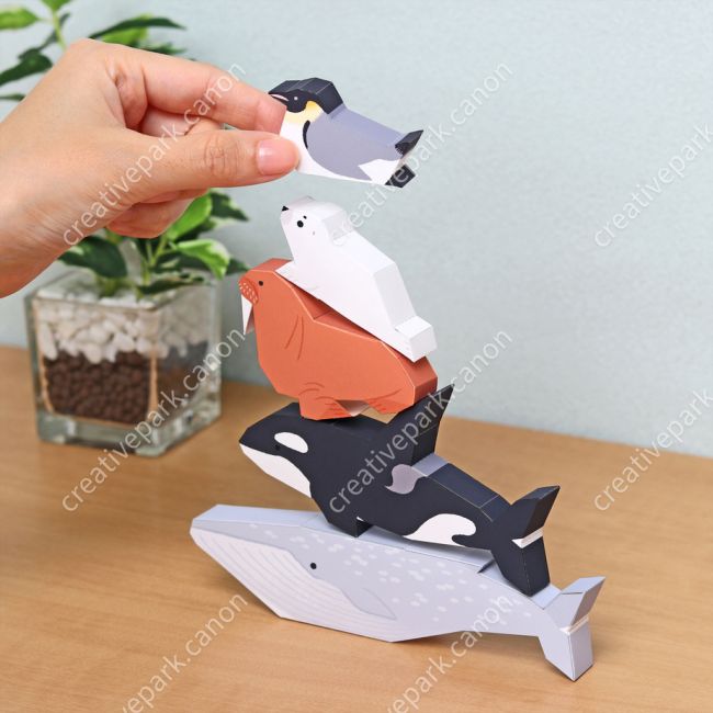 Животные-конструкторы (Северный полюс и Антарктида) paper model