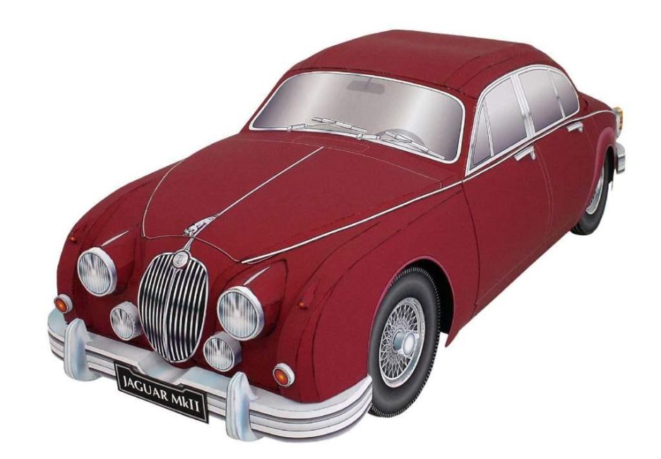 Автомобиль Jaguar Mark 2 paper model
