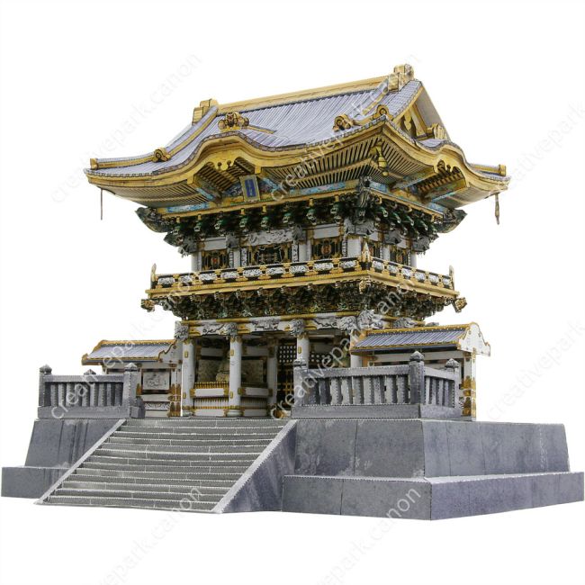 Ворота Ёмэймон святилища Никко Тосёгу, Япония paper model