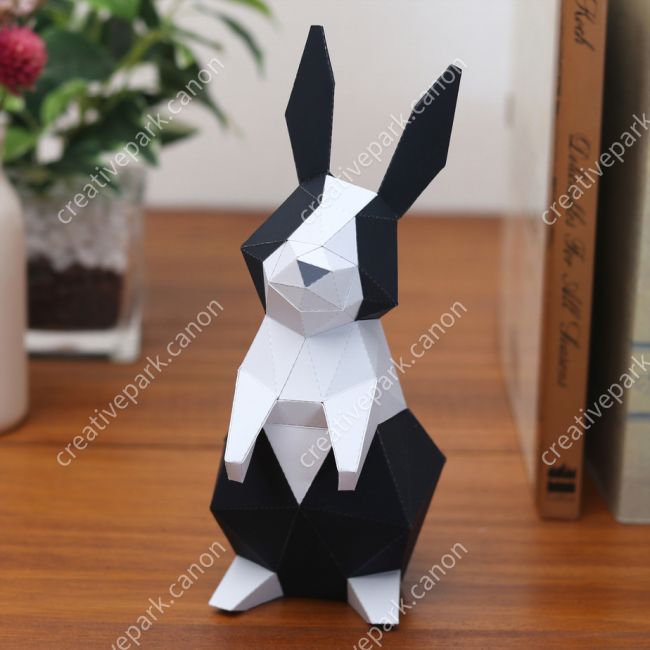 Полигональный кролик paper model