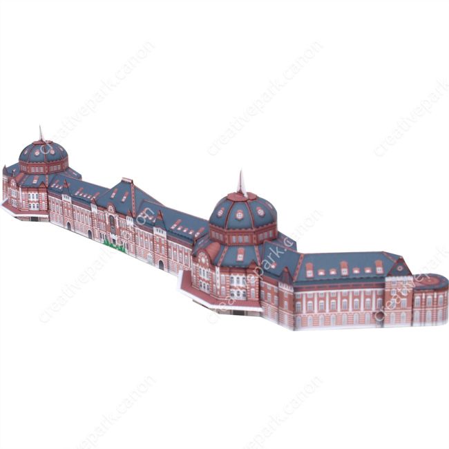 Здание Токийского вокзала Маруноути, Япония, мини-версия paper model