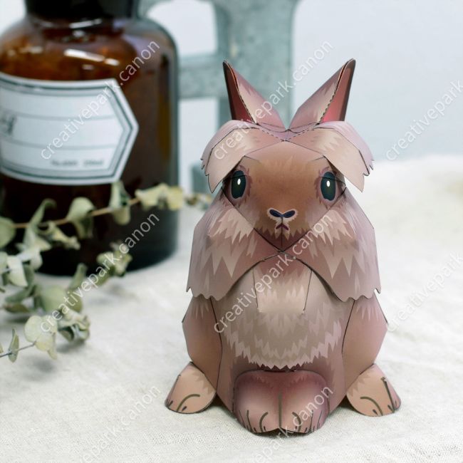 Львиноголовый кролик paper model