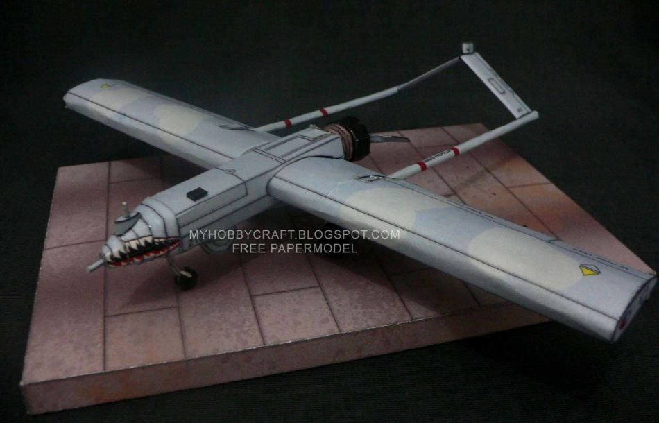 Беспилотный самолет RQ-7 Shadow paper model