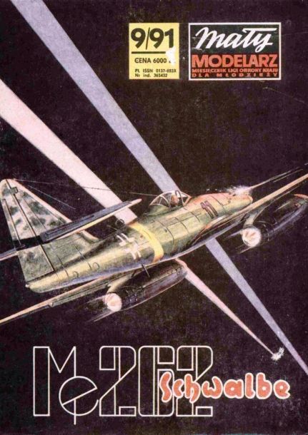 Maly Modelarz - 9/1991 - Истребитель Messerschmitt Me.262 Schwalbe magazine