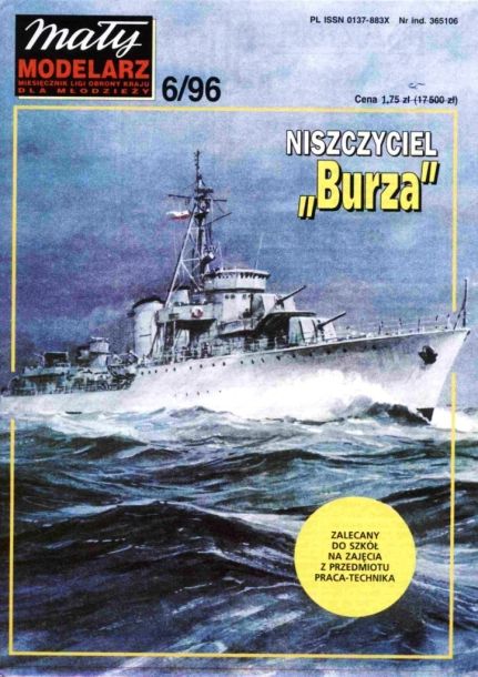 Maly Modelarz - 6/1996 - Эскадренный миноносец ORP Burza magazine
