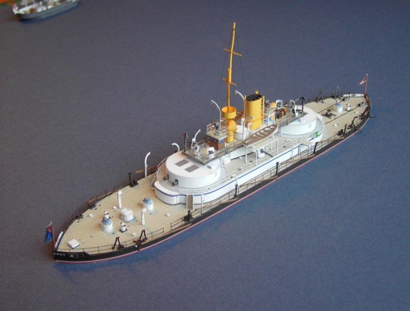 Броненосец Цербер paper model