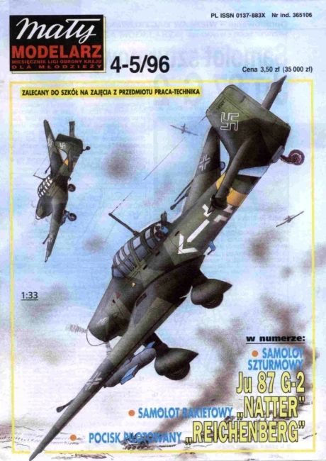 Maly Modelarz - 4-5/1996 - Бомбардировщик Junkers Ju 87G magazine