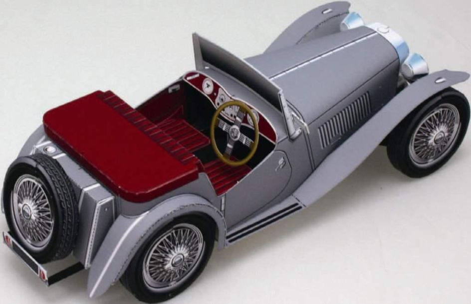Автомобиль MG TC Midget paper model