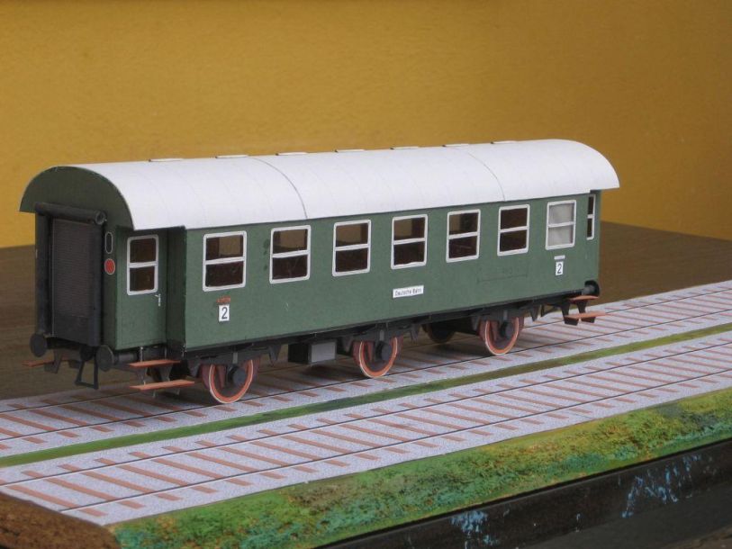 3-осный вагон Umbauwagen paper model