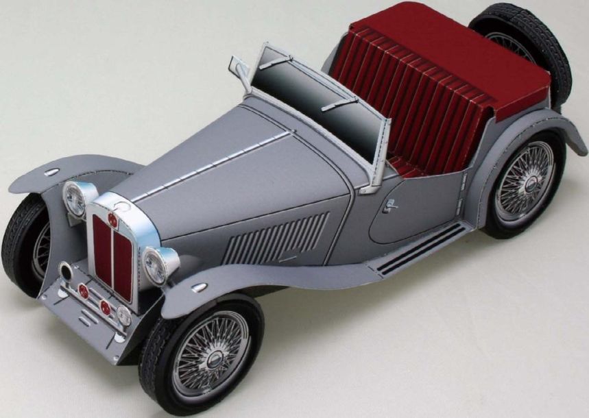 Автомобиль MG TC Midget paper model